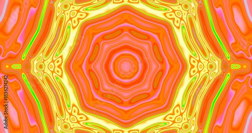 Tunnel video loop creating motion background for screensaver with vibrant colors and seamless design