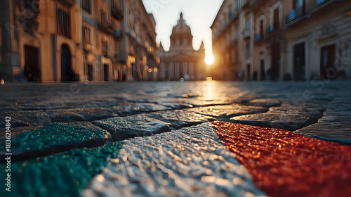 Fototapeta Naklejka Na Ścianę i Meble -  old street in rome