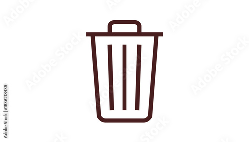 Trash Bin Icon – Delete & Recycle Symbol