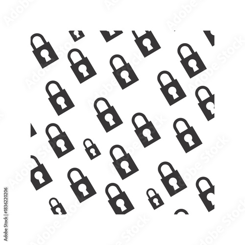 Padlock Security Pattern for Digital Protection.