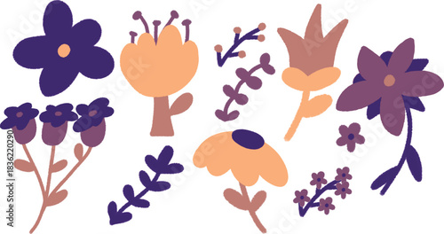FALL FLOWER AUTUMN PURPLE THEME