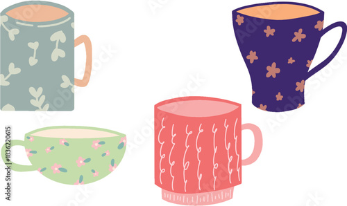 UNIQUE MUGS SHAPE AESTHETIC CUTE