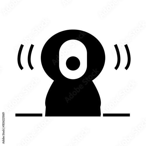 vector illustration of a webcam glyph icon