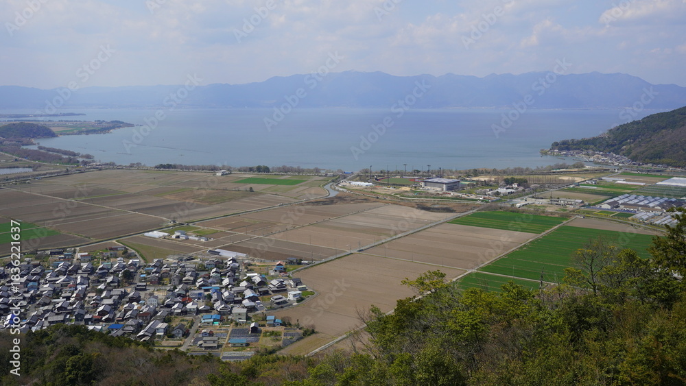 custom made wallpaper toronto digital滋賀・近江八幡　八幡山山頂からの景観