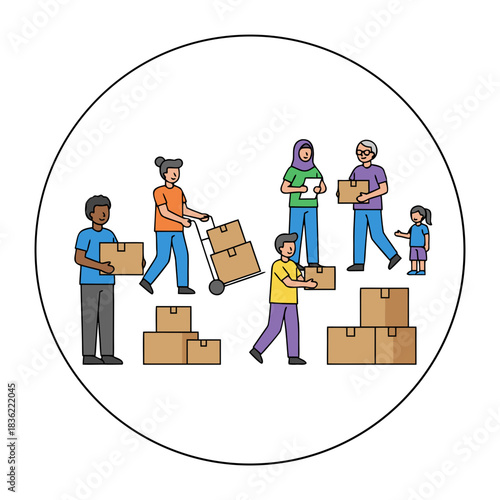 delivery man delivering parcel