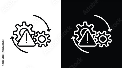 error Two-tone version in black and white background