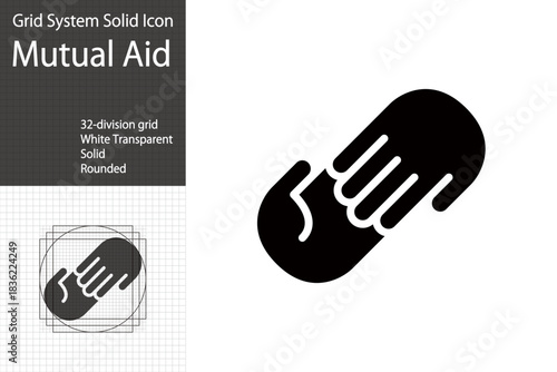Hand icon representing a helping hand or aid