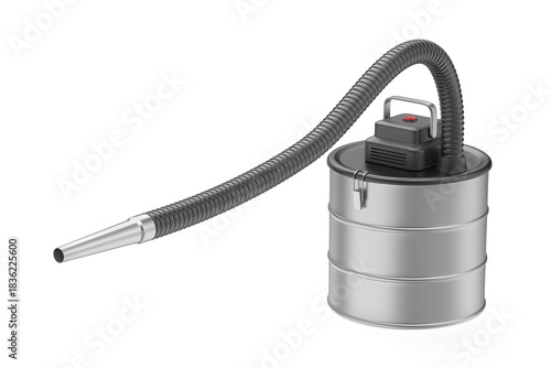 Electric ash vacuum cleaner on white background