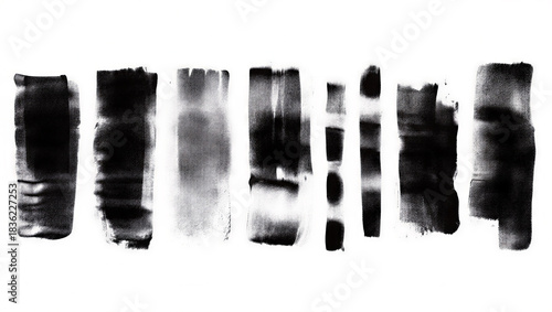 Dramatic brush strokes create an abstract monochrome background with artistic texture for edgy designs and modern art projects that need a unique touch © alfredo