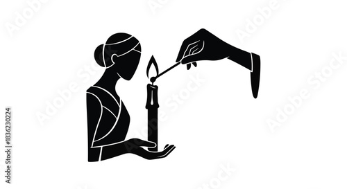 black and white cartoon illustration of a man with sword