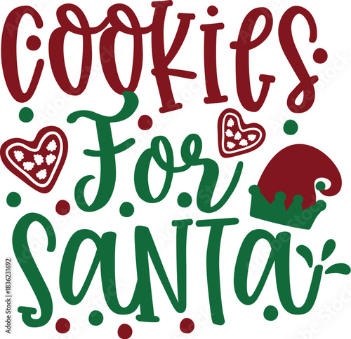 Decorating Cookies for Santa, Home Kitchen, Graphic Design, Cheerful Atmosphere, Playful Viewpoint