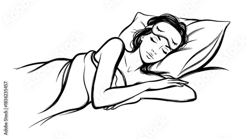 A woman rests on a bed with a sleeping mask on her forehead.