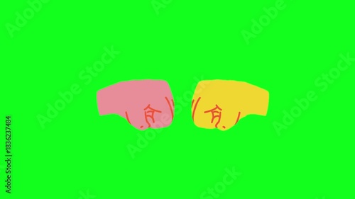Fist bump animation