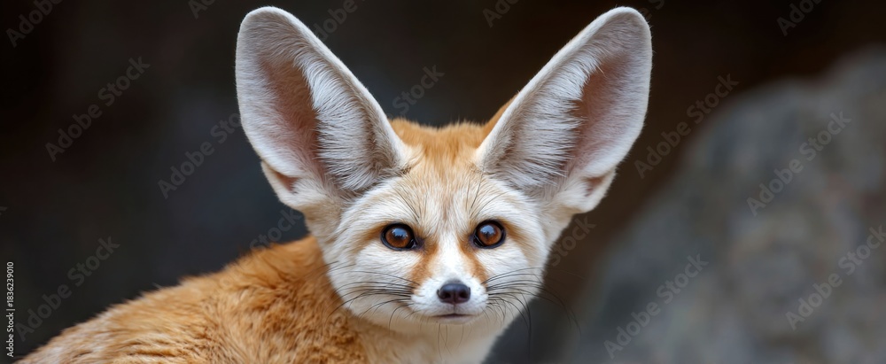 Obraz premium The fennec fox flaunting its unique giant ears and cute features