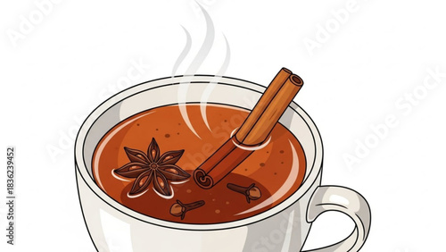 Spiced chai tea recipe with cinnamon star anise cloves for cozy winter drinks and seasonal beverages