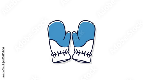 Download cute winter mittens vector illustration for christmas and cold weather season apparel design 100