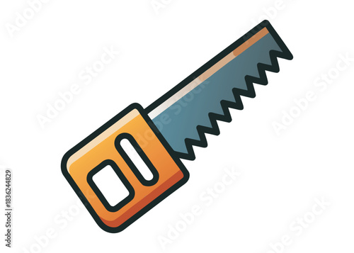 hand saw silhouette logo vector illustration, cutting wood logo icon silhouette, hand saw silhouette vector design, black illustration of a hand saw silhouette vector logo on white background