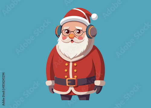 santa claus logo silhouette vector, christmas santa claus vector illustration, christmas santa claus with gift logo silhouettes vector on a white background