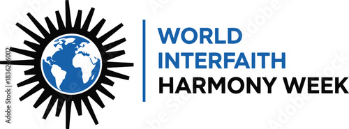 World interfaith harmony week logo global unity peace and understanding celebrating diversity