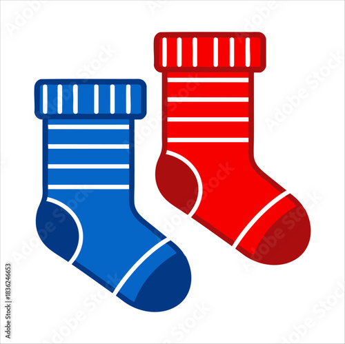 Światowy dzień zespołu Downa - dwie różne różnokolorowe kolorowe skarpetki