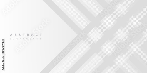 Dynamic minimalist abstract white line background