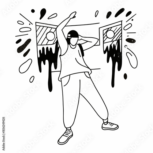 vector illustration of a man expressing 