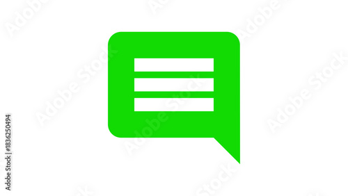 Chat Message Icon – Text Bubble Vector