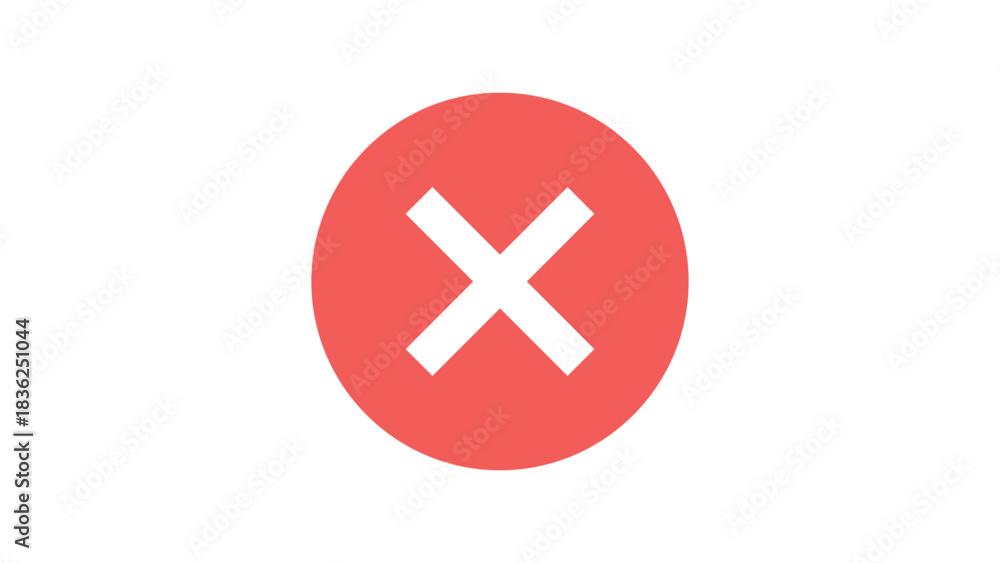 Fototapeta premium Cancel Icon – Close X Button Vector