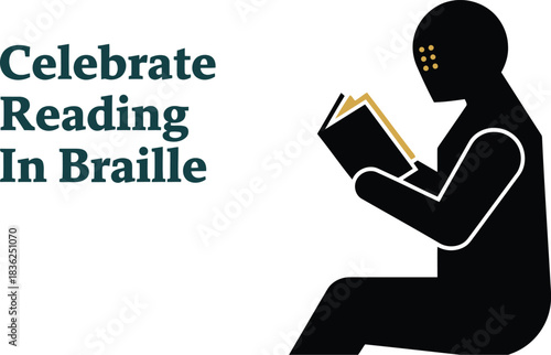 Celebrate reading in braille inclusive education literacy for visually impaired accessible knowledge awareness design