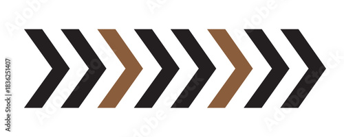 Arrow icons group. Set of black arrows symbols with blend effect. Chevron symbols. Vector isolated on white background.EPS 10