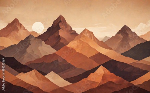 Abstract Mountain Landscape