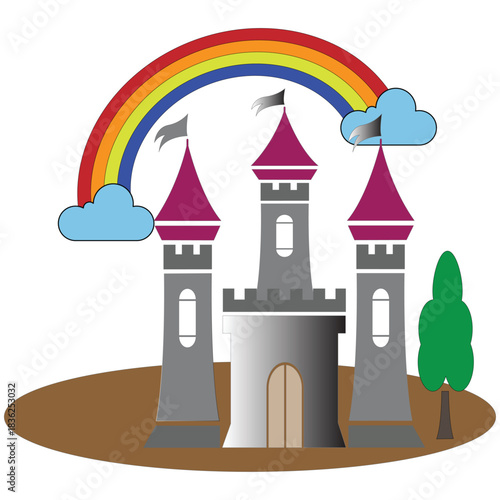icon vector stock castle illustration design trendy