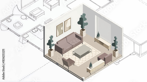 vector illustration of a residential building