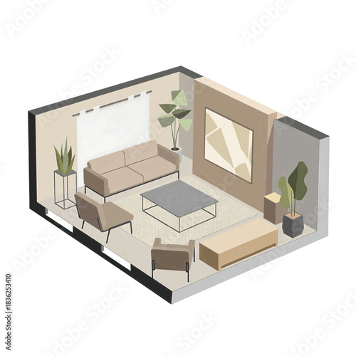 3d render of a modern home