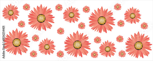 Seamless floral bright background.