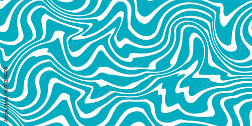 Abstract background seamless pattern with colorful waves. Trendy vector illustration in retro psychedelic style