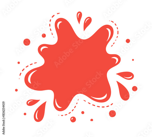 Czerwona plama kleks 