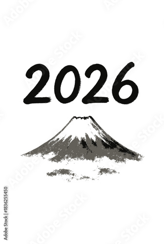 2026 happy new year on fuji