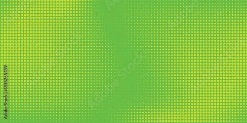 Dots halftone green color pattern gradient texture with technology digital background. Dots pop art comics with nature graphic design.