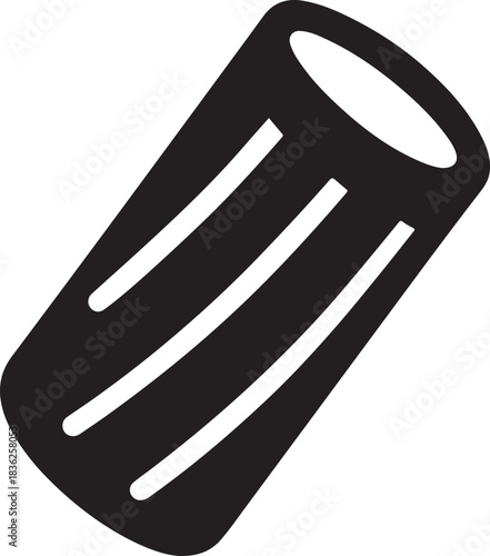 Italian rigatoni pasta, large tubular noodles, perfect for recipes, cooking, and food designs.