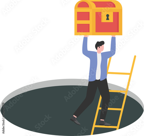 Digging up treasure, good investment opportunities, discovering ways to make money,
