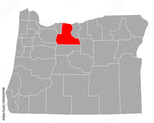 Karte von Wasco in Oregon