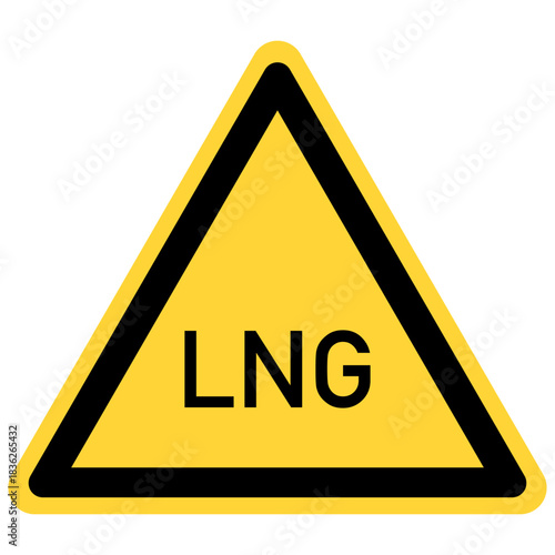 LNG und Warnschild