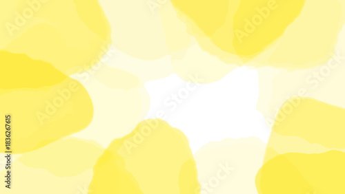 Abstract Yellow Blobs on White Background - A Soft and Artistic Design