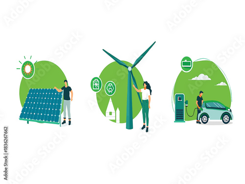 Sustainable Energy Solar, Wind, and Electric Vehicles for a Green Future