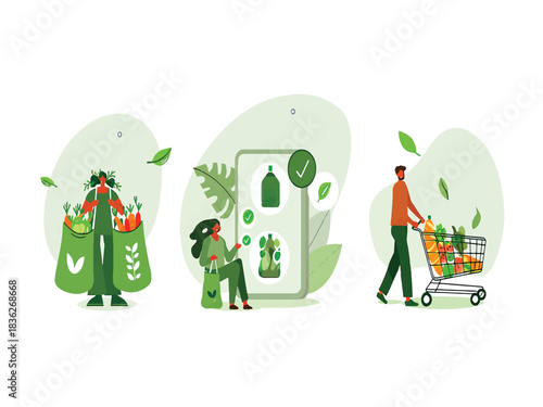 Eco-Friendly Shopping Green Living and Sustainable Lifestyle