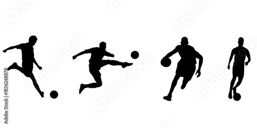 silhouettes of runners