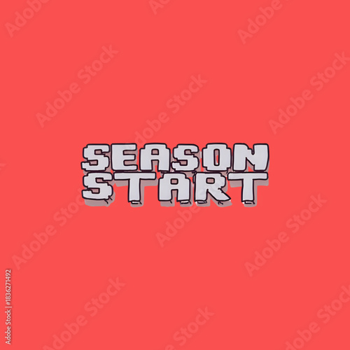Bold season start announcement graphic in vibrant red