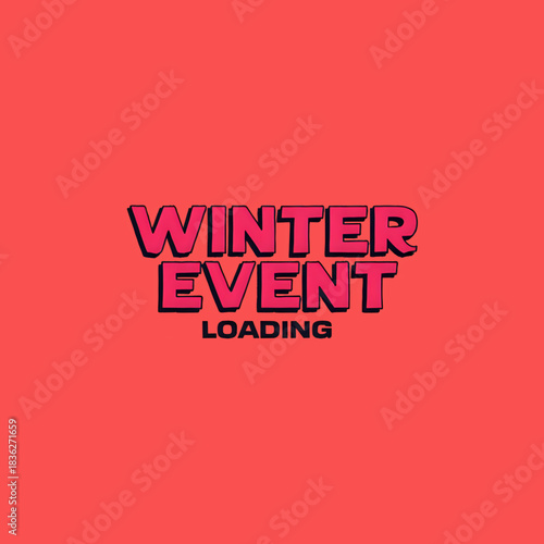 Vibrant loading screen for exciting winter event promotion