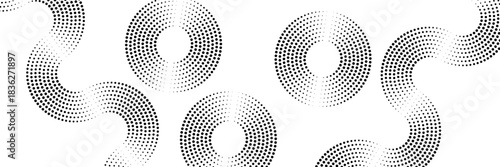 Circular spiral sound wave rhythm. vektor